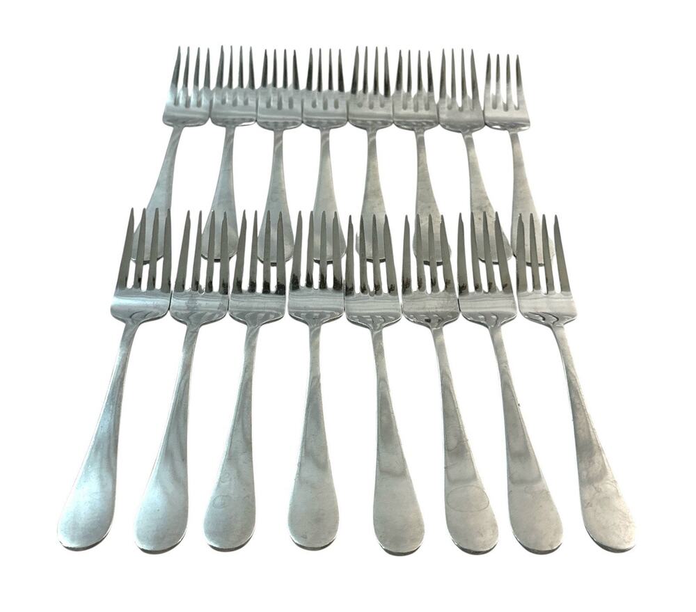 Food Network Stainless Steel Dinner Forks Set of 16 Replacement Flatware